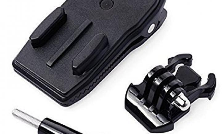 SHOOT 360-Degree Rotating Clip Clamp Accessories for GoPro Hero 5