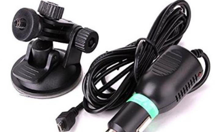 Foxnovo DC 5V 1000mA Car Charger, Car Suction Cup and Mount Bracket Kit