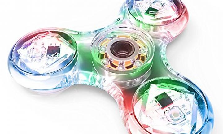 TOYK Fidget Spinner Toy With LED Lights