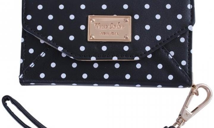 True Color Premium Leatherette Polka Dots Wristlet Clutch Wallet Purse Case for Apple iPhone 5 True Color Premium Leatherette Polka Dots Wristlet Clutch Wallet Purse Case for Apple iPhone 5