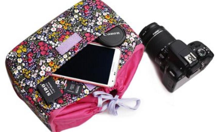 Women Waterproof Shockproof Partition Padded Camera Bags