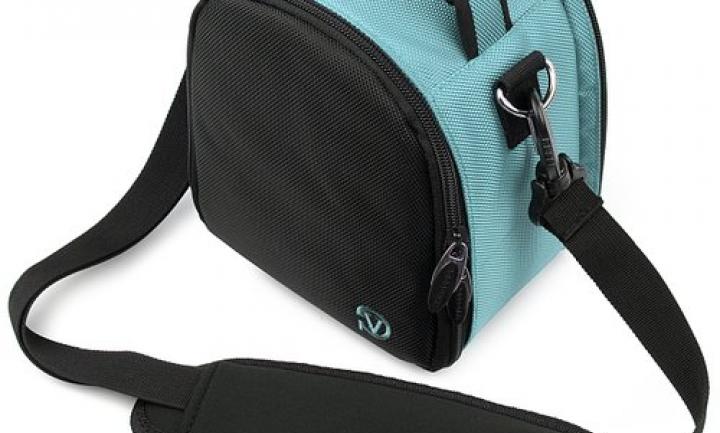 Laurel Compact Edition Nylon DSLR Camera Carrying Handbag with Removable Shoulder Strap