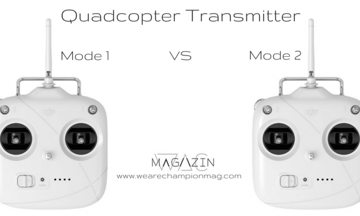 Quadcopter transmitter mode2 VS mode1 - Difference