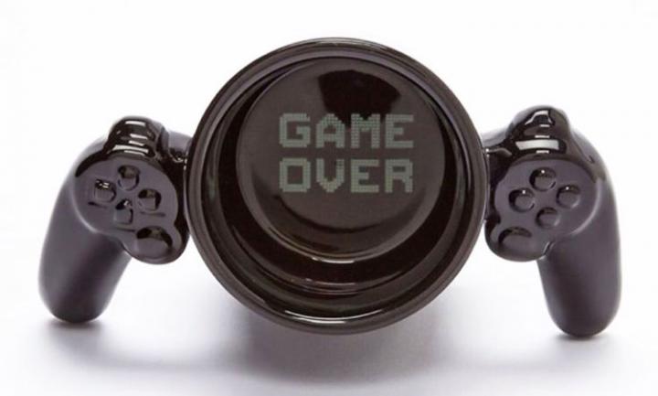 Game Over Mug: A Game Controller Shaped Coffee Mug 