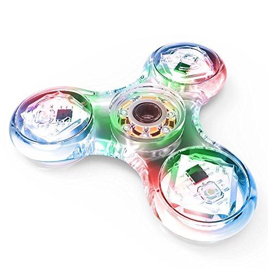 TOYK Fidget Spinner Toy With LED Lights