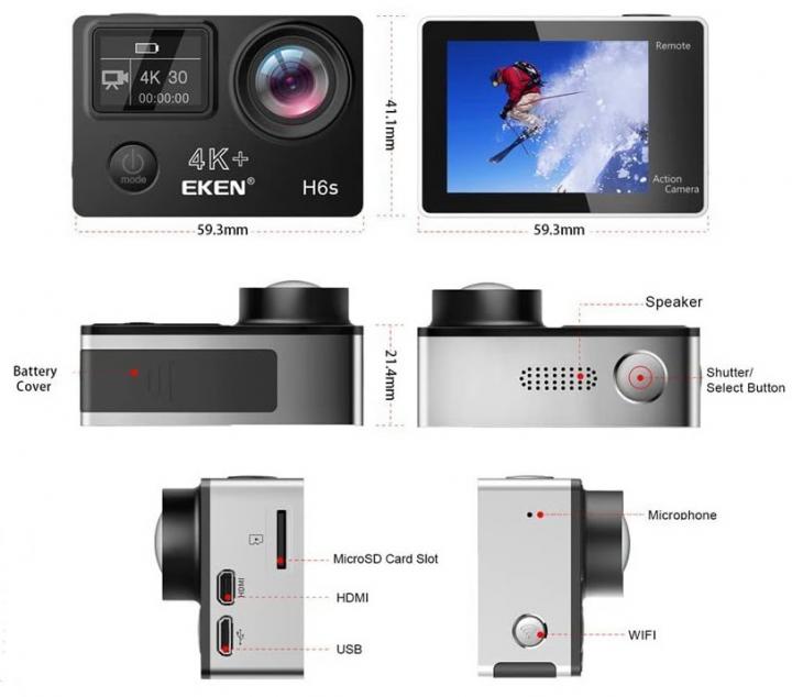 EKEN H6s 4k+ Action Camera