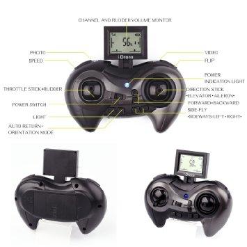 RC Drone with 2MP HD Camera controller 